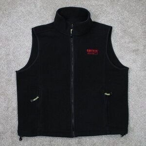 Eddie Bauer Ebtek Vest Adult Small Black Full Zip Sleeveless Fleece Jacket Coat